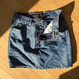 Vintage Guess Denim Mini Skirt Size 24 Y2K